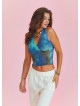Gipeli Yazlık Batik Desenli Bluz 5059